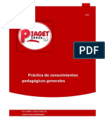 Práctica de Conocimientos Pedagógicos Generales: Docente Capacitador