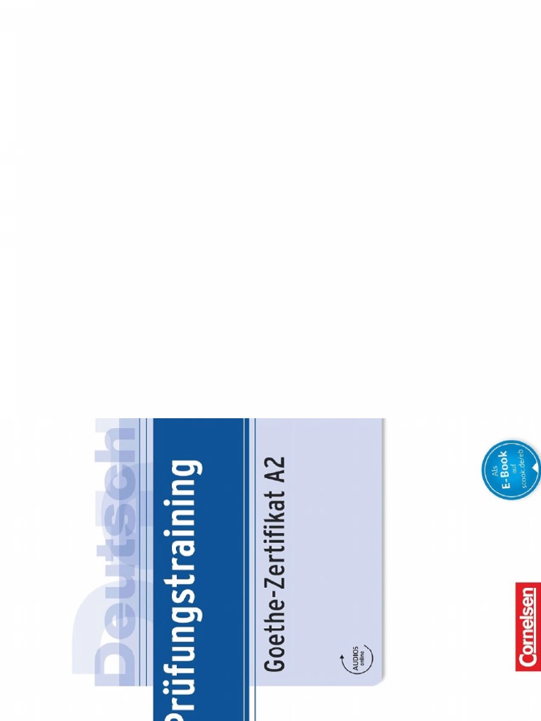 Prufungstraining Goethe Zertifikat A2 | PDF