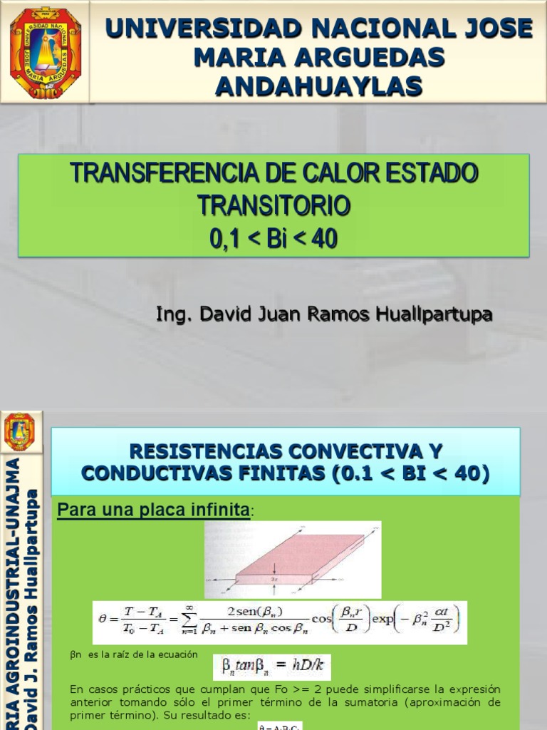 Origen del Plano Transitorio en Calor | PDF | Conduccion termica ...