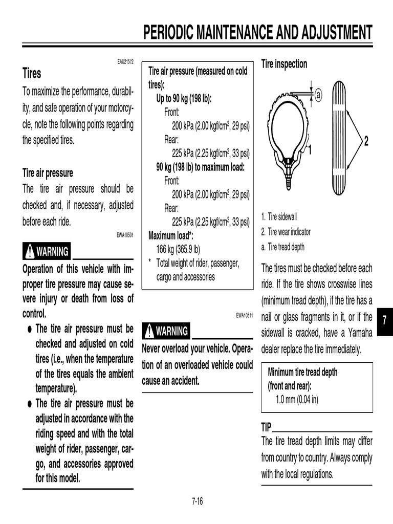 Mio Amore Tire Air Pressure PDF Tire Atmospheric Pressure