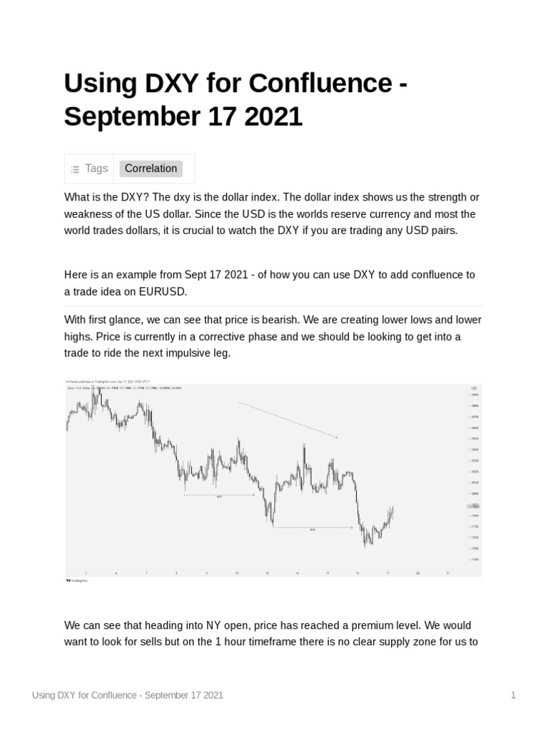 Using DXY For Confluence September 17 2021 PDF United States