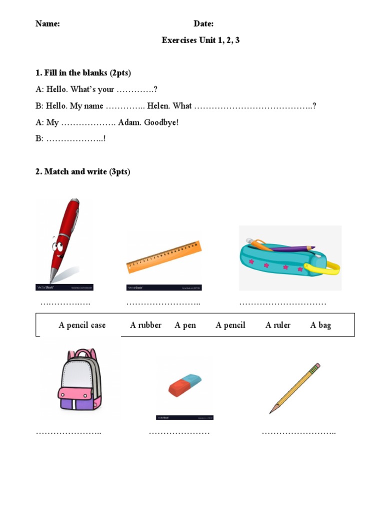 Exercises for Units 1, 2, 3 | PDF