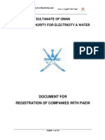PAEW Registration Requirements for Water Network Construction Companies