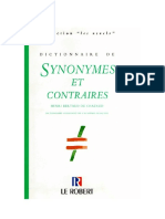 Dictionnaire Des Synonymes Et Des Contraires Tome 01 a - H Pages 1 à 384