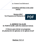 Spanish Church Planting Conference Cross References