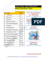 Topics English MCQ