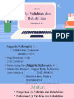 Kelompok 3 Dan 4 Uji Validitas Dan Reliabilitas - Biostatistik Kelas A