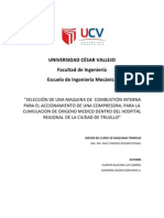 1 Selección de Una Maquina de Combustión Interna para El Accionamiento de Una Compresora, para La Cumulacion de Oxigeno Medico Dentro Del Hospital Regional de La Ciudad de Trujillo