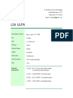 Lia Ulfa: Formal Education
