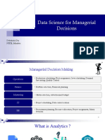 Data Science for Managerial Decisions: Analytics Applications in Logistics and Supply Chain Management