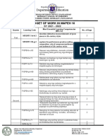 Budget of Work Filipino 10