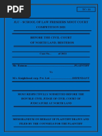 Memorandum On Behalf of Plaintiff