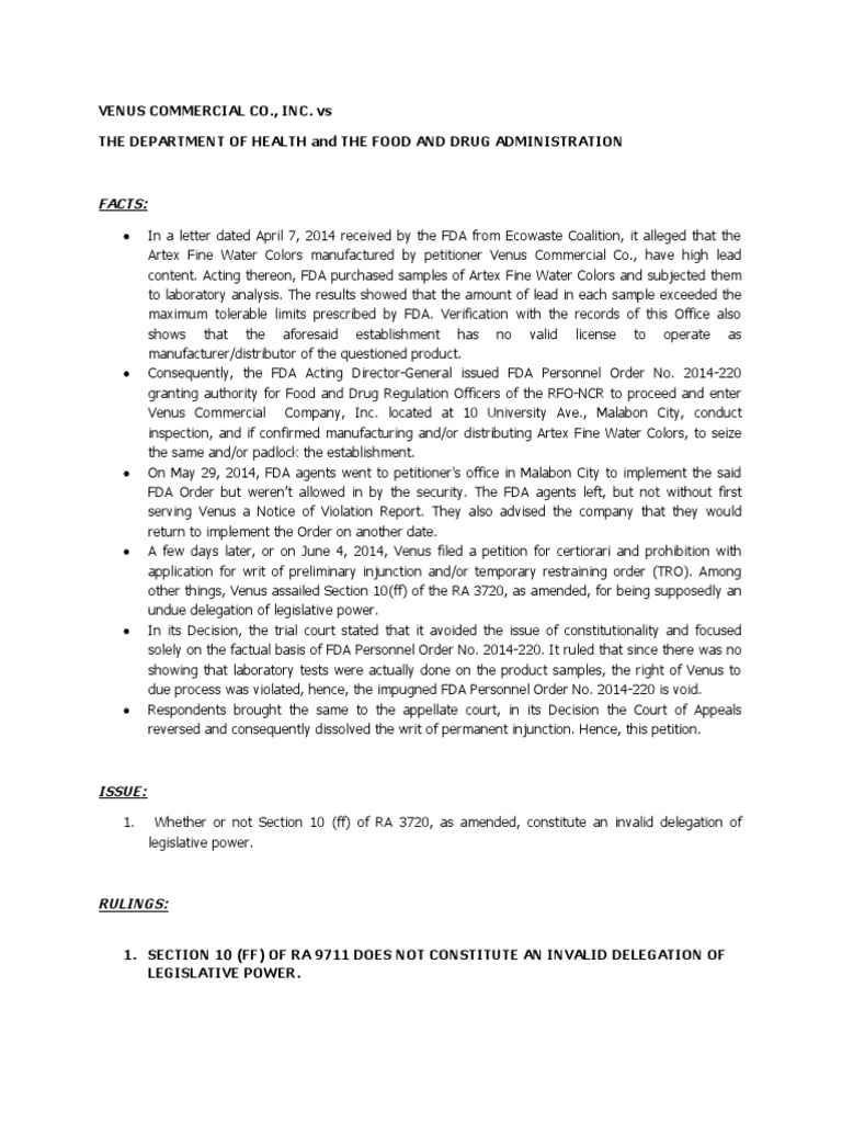 Venus Commercial Co PDF