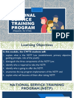 NSTP Law For NSTP Trainees