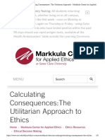 Week 4 - Reading 2 - Calculating Consequences - The Utilitarian Approach - Markkula Center For Applied Ethics