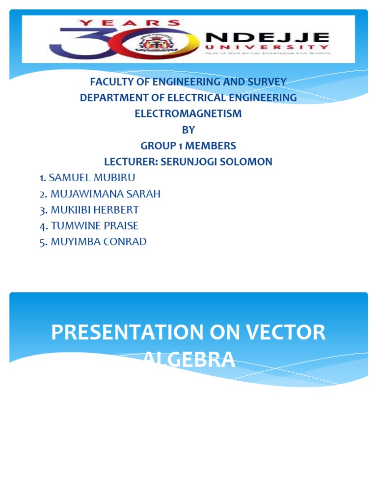 Vector Algebra in Electromagnetism | PDF | Euclidean Vector | Mathematics