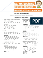 Secuencias Numericas Literales y Graficas para Quinto de Primaria