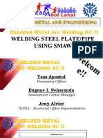 SMAW Welding Steel Plate/Pipe NC II