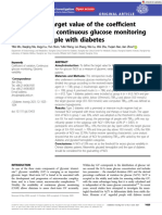 J of Diabetes Invest - 2020 - Mo - Defining The Target Value of The Coefficient of Variation by Continuous Glucose