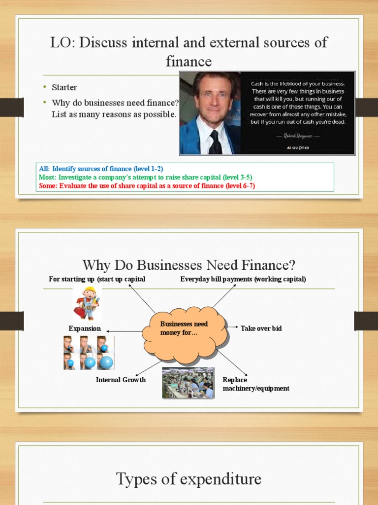 Sources of Finance for Businesses | PDF | Loans | Debt