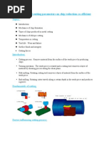 Effect of Metal Cutting Parameters On Chip Reduction Co-Efficient