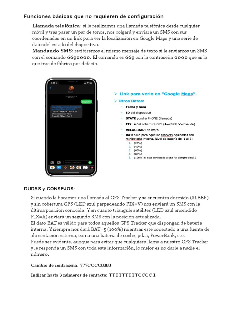 Manual Sinotrack ST-901: Comandos y Funciones | PDF | Sistema de ...