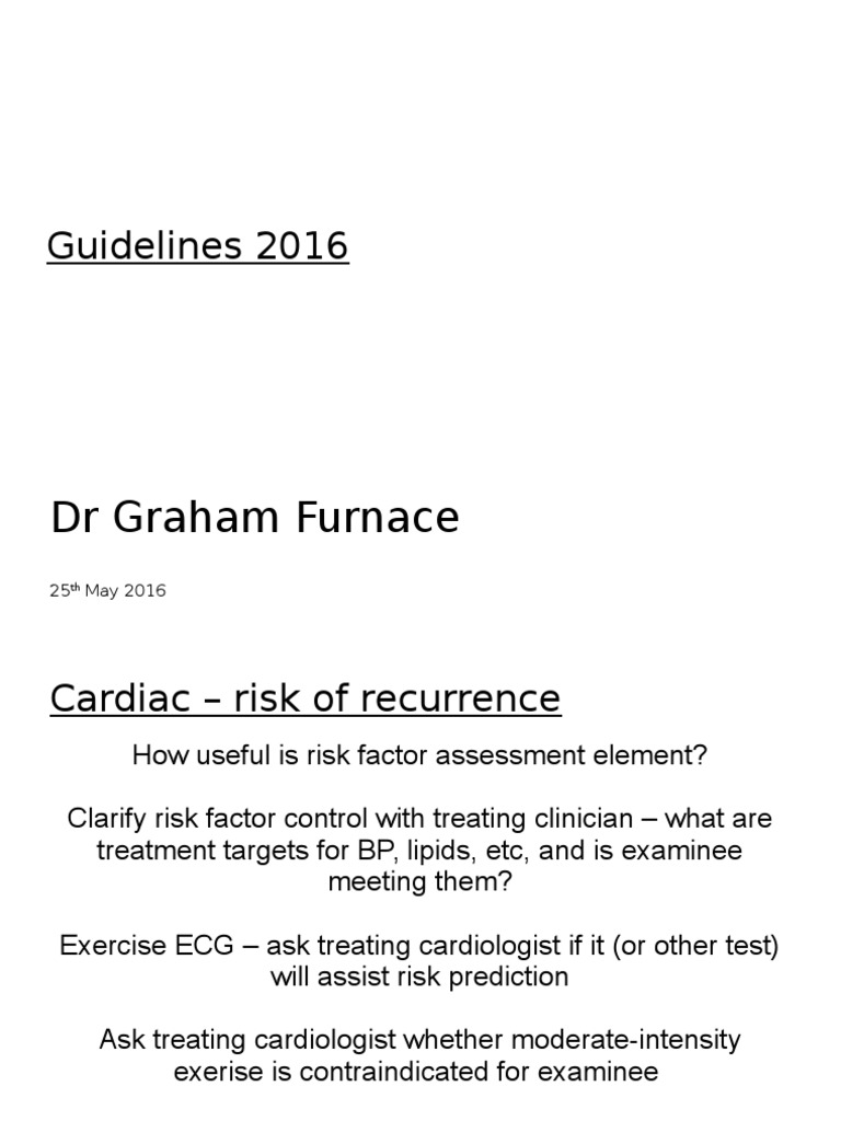 Oil Gas UK Medical Guidance 1 PDF Cardiology Medicine