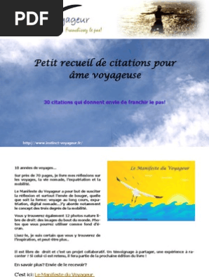 Petit Recueil De Citations Pour Ame Voyageuse