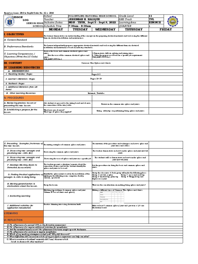EIM DLL GRADE 11 WEEk 3 PDF Teachers Learning