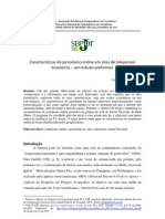 Características Do Jornalismo Online em Sites de Telejonais Brasileiros - Um Estudo Preliminar - Liana Vidigal Rocha