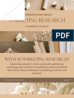 A Presentation About: Marketing Research