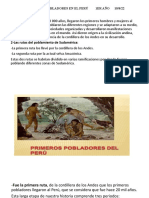 Los Primeros Pobladores en El Peru 1er Ano