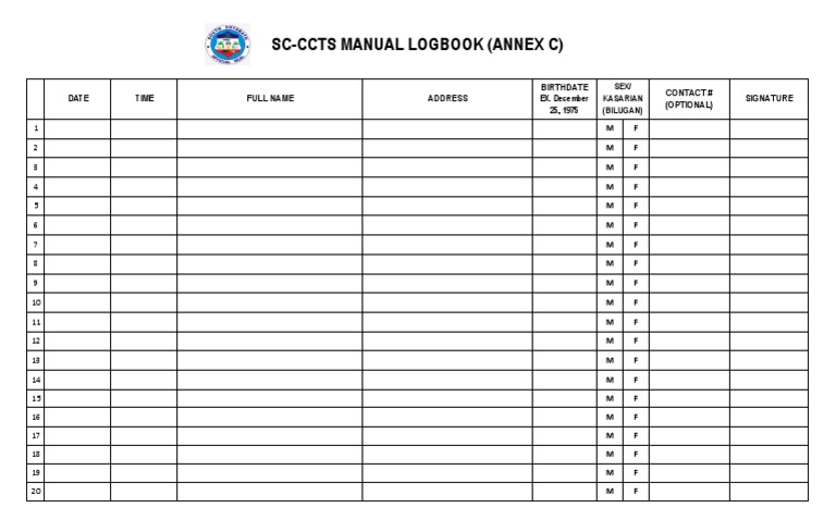 Establsihment Logbook | PDF