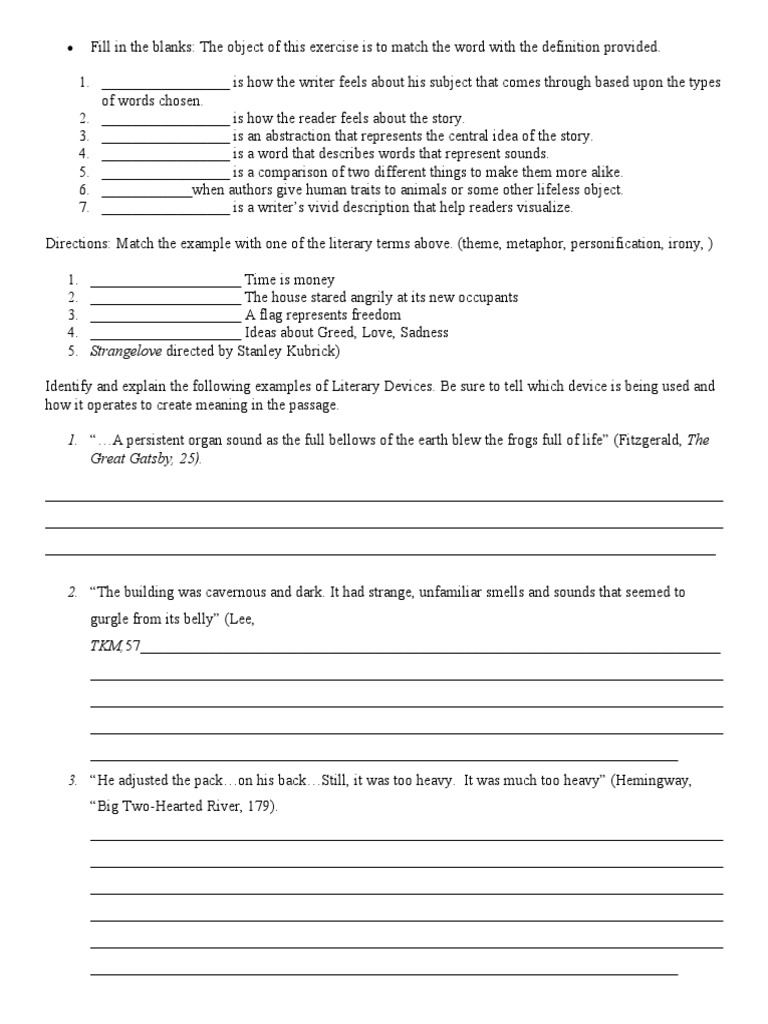 Literary Devices PDF