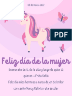 Invitación Cumpleaños Unicornio Rosa y Violeta