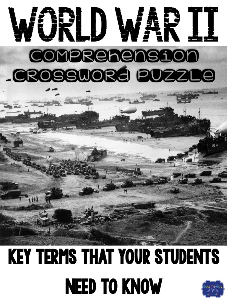 Comprehension Crossword Puzzle: World War II PDF World War II Comprehension Crossword Puzzle: World War II PDF World War II