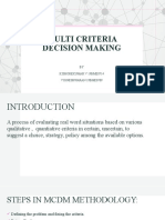 Multi-Criteria Decision Making Methods