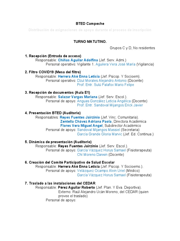Proceso de Inscripción BTED Campeche | PDF
