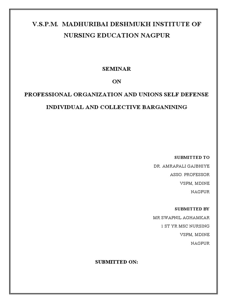 Nursing Unions and Collective Bargaining | PDF | Nursing | Employment