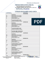 Lista de útiles escolares 2022-2023
