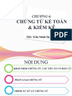 CHƯƠNG 6 - CHỨNG TỪ KẾ TOÁN VÀ KIỂM KÊ