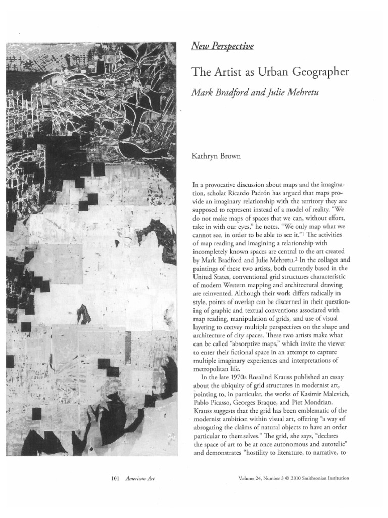 The Artist As Urban Geographer (13 PP) PDF
