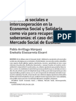 Mercados Sociales e Intercooperación en La Economía Social y Solidaria Como Vía para Recuperar Soberanías El Caso Del Mercado Social de Euskadi