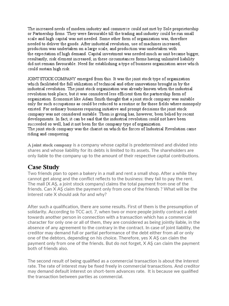 The Rise of the Joint Stock Company: An Organizational Innovation That