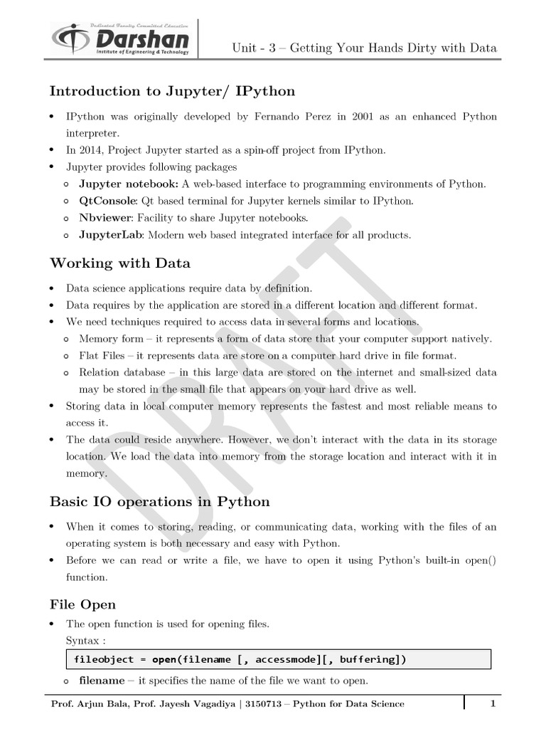 Python GTU Study Material E-Notes 3 16012021061619AM | PDF ...