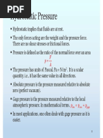 Module 2 - Hydrostatic Pressure