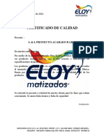 Certificado Calidad Latex Pato CPP