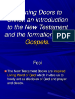 Opening Doors To Christ An Introduction To The New Testament and The Formation of The Gospels