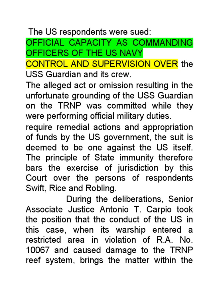 The US Respondents Were Sued Download Free PDF United Nations
