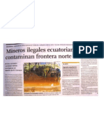 Mineros ecuatorianos contaminan ríos peruanos
